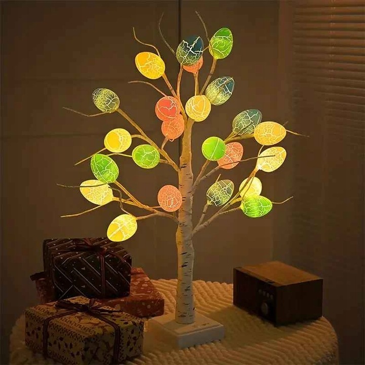Drzewko świecące LED 60cm ozdoba dekoracje świąteczne brzoza biała 24 diody