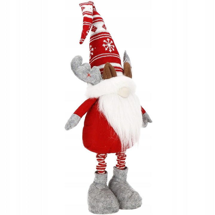 RENIFER KRASNAL ŚWIĄTECZNY TELESKOPOWY duży GNOM wysoki 80cm REGULOWANY