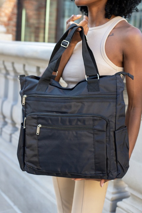 Torebka damska materiałowa shopperka lekka duża A4 na ramię torba Beltimore