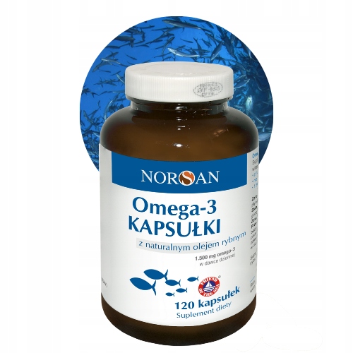 OMEGA-3 KAPSUŁKI Z olejem rybim NORSAN 120k