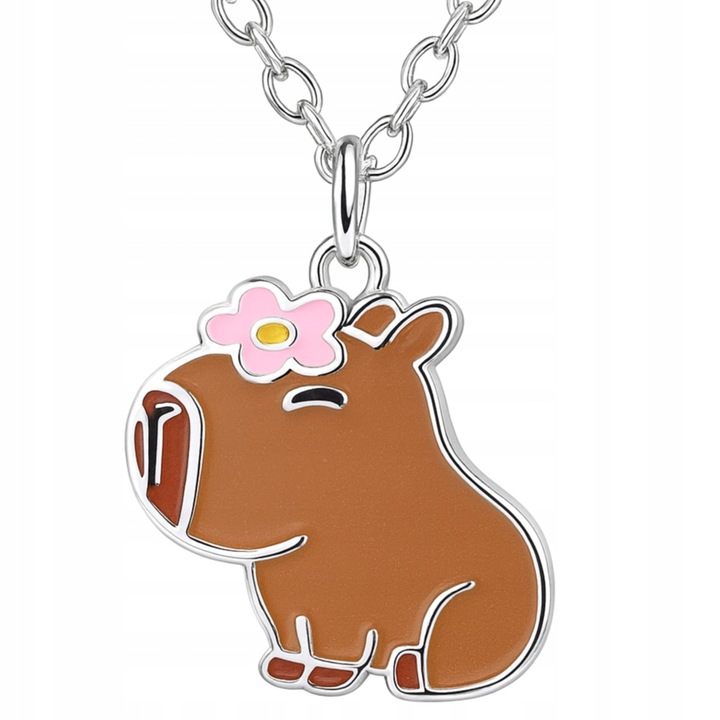 Srebrny naszyjnik dla dziewczynki kapibara srebro próba 925