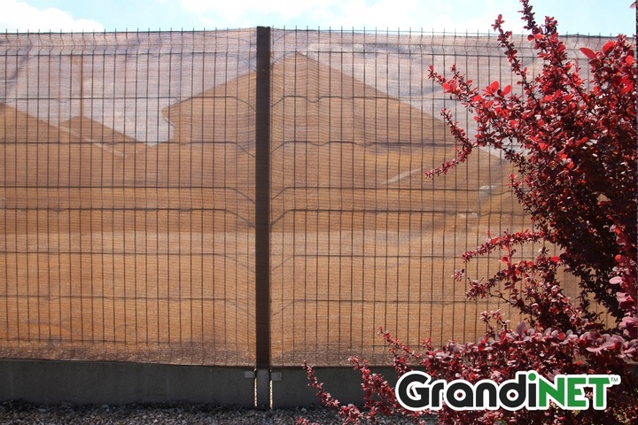 Siatka Osłonowa 1,5x15m 80% Brązowa Przed Wiatrem Sąsiadami Na Panele Płot