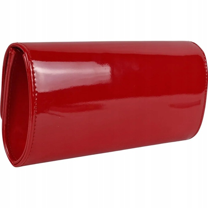 Torebka kopertówka wizytowa wieczorowa czerwona lakierowana