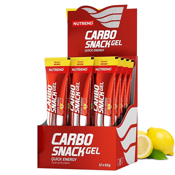 NUTREND CARBO SNACK ENERGY GEL TUBKA 12x50 g ŻEL ENERGETYCZNY WĘGLOWODANY