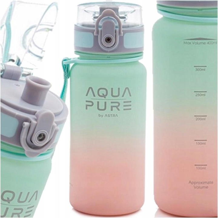BIDON AQUA PURE BY ASTRA 400ML MIETOWO-ROZOWY 511 023 002