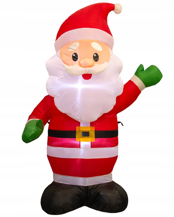 MIKOŁAJ nadmuchiwany ŚWIECĄCY DUŻY pompowany LED 125 cm dmuchaniec JUMIhome