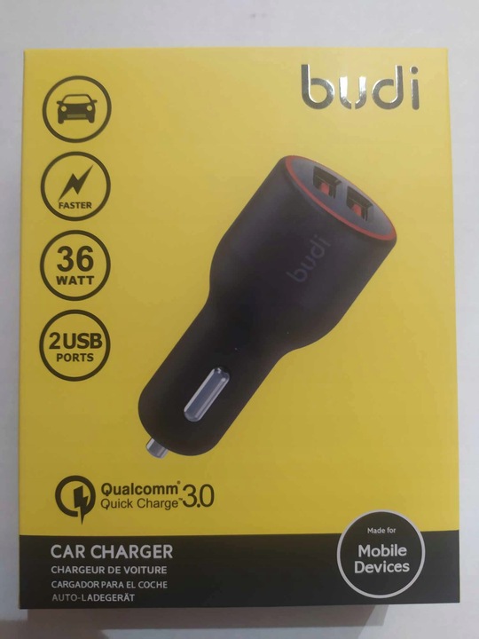 Ładowarka samochodowa Mocna 36W 2x USB QC 3.0