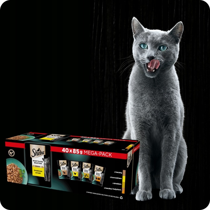 SASZETKI SHEBA SELECTION SELECT SLICES DROBIOWE SMAKI 40X85G