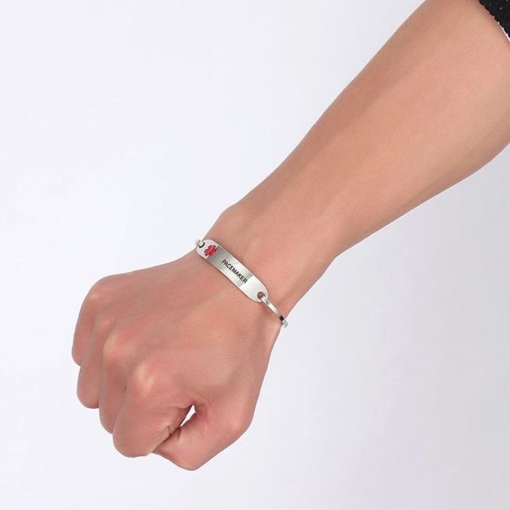 Bransoletka MEDYCZNA BANGLA z Twoim GRAWEREM