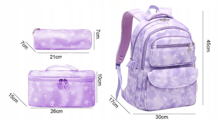 PLECAK SZKOLNY TORNISTER TOREBKA PIÓRNIK ZESTAW MŁODZIEŻOWY POJEMNY