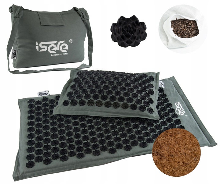 MATA DO AKUPRESURY Z KOLCAMI NATURALNA KOKOS GRYKA