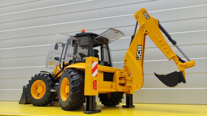 Duży model Koparko - Ładowarka JCB 5CX eco - Ruchome Części - Bruder 02454