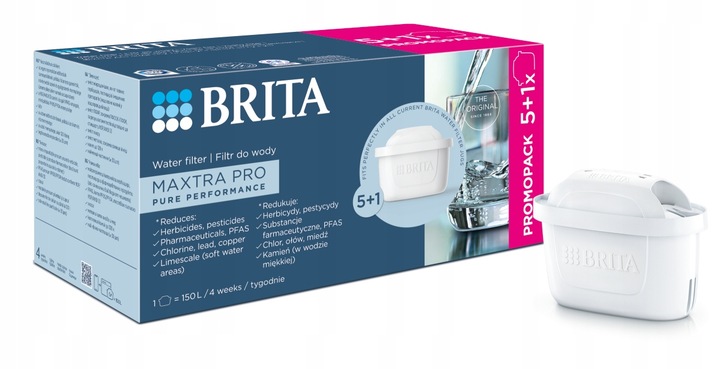 Wkład filtrujący wodę do dzbanka BRITA Maxtra PRO Pure Performance 5+1 szt