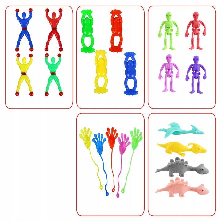 34x ŁAPKI ŻELOWE KLEJĄCE PACŁAPKA GUMOLEPKI LEPKI ŁAPKA LEPKA ZABAWKA GRA