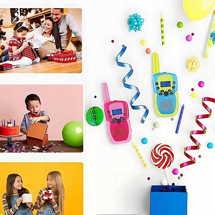 ZESTAW WALKIE TALKIE DLA DZIECI 2 SZT ŁOKI TOKI KRÓTKOFALÓWKI DUŻY ZASIĘG