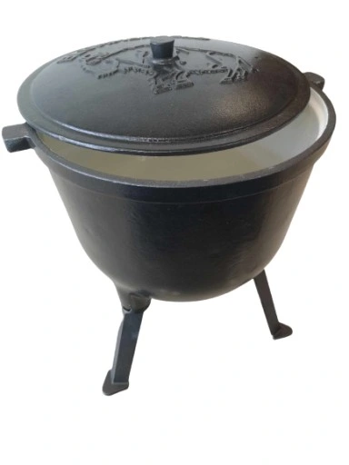 EMALIOWANY KOCIOŁEK 4L - gar garnek myśliwski żeliwny węgierski prażonki