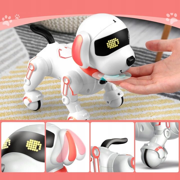 PIESEK ROBOT INTERAKTYWNY ZDALNIE STEROWANY GŁOSEM PROGRAMOWANY KOMENDY