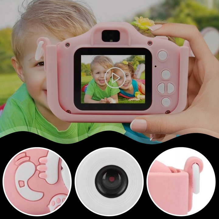 APARAT CYFROWY DLA DZIECI KOTEK Z KARTĄ PAMIĘCI FOTGRAFICZNY + GRATIS