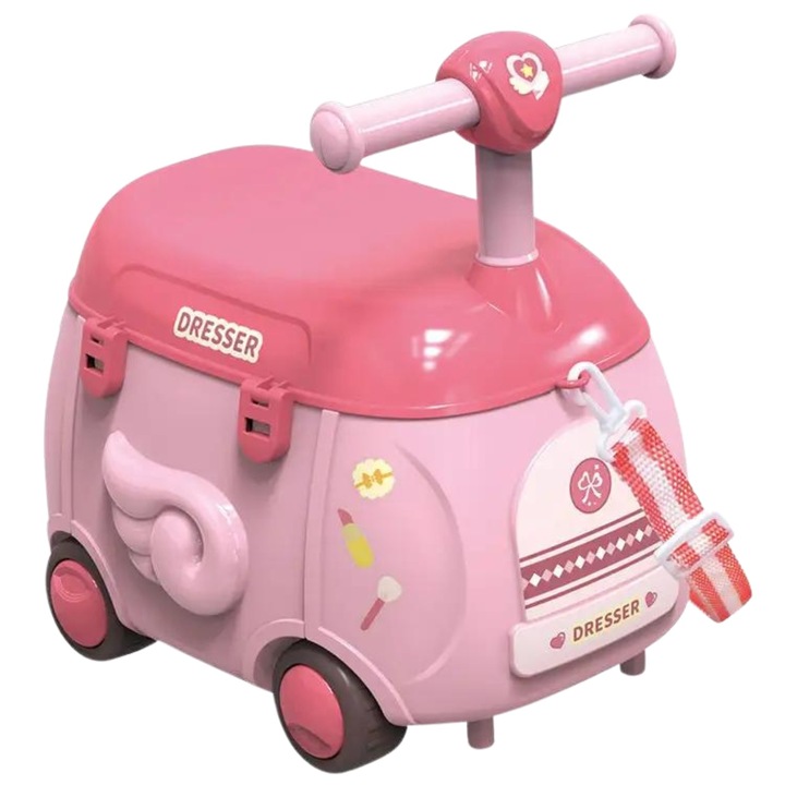 Toaletka Jeździk Walizka Suszarka Lusterko Kosmetyki Zestaw Dla Dziewczynki