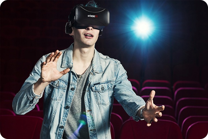 WEBSKI GOGLE OKULARY VR 3D WIRTUALNE DO TELEFONU FILMÓW + SŁUCHAWKI NAUSZNE