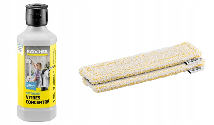 MYJKA DO SZYB OKIEN MOCNY KARCHER WV 6 PLUS + ŚRODEK DO MYCIA + 2x PADY