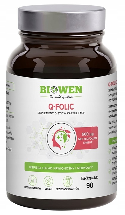Biowen Q-Folic metylowany kwas foliowy 90kapsułek