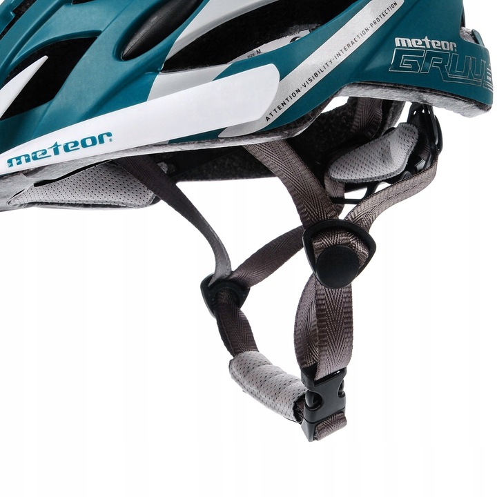 Kask rowerowy regulowany METEOR GRUVER blue/white r.L 58-61 cm