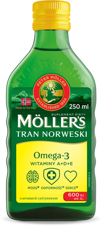 MOLLER'S Tran Norweski Cytrynowy 250ml X 2