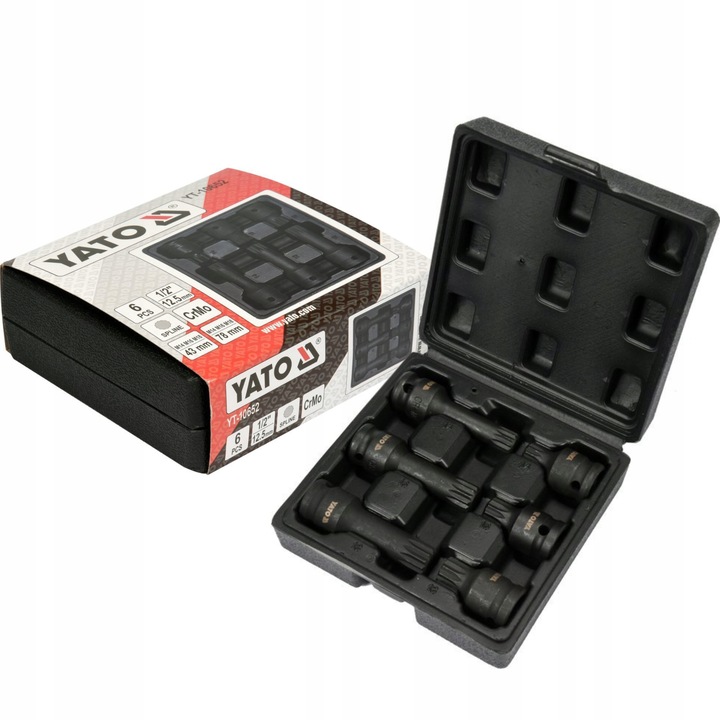 YATO YT-10654 ZESTAW KLUCZY UDAR. T30-T80 TORX 8CZ
