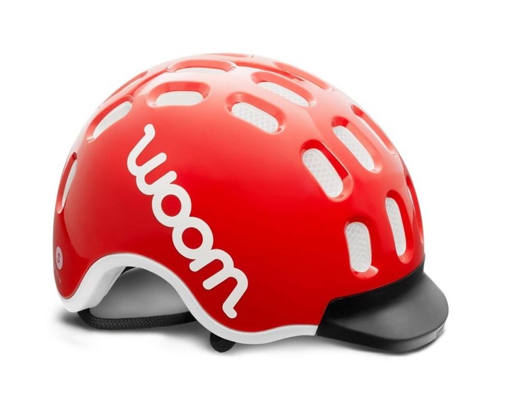 Kask rowerowy dla dzieci WOOM M 53-56 cm Czerwony