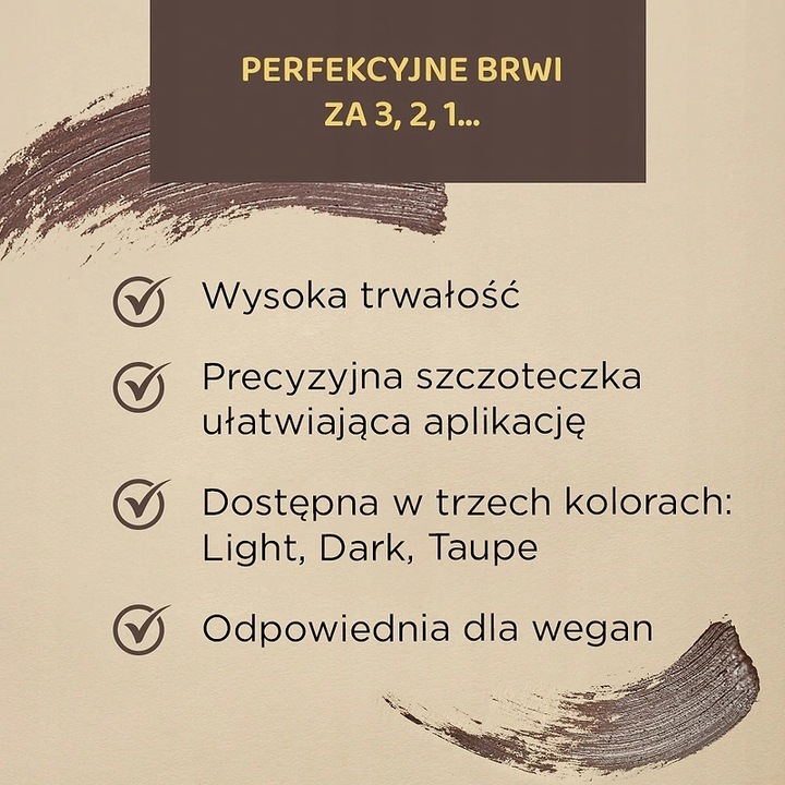 Eveline Mascara Do Brwi 05 Taupe Brow And Go! ze Szczoteczką