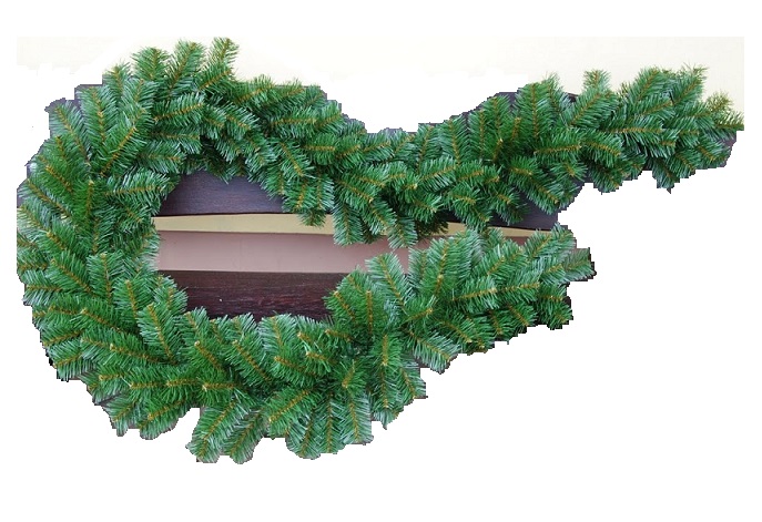 GIRLANDA ŁAŃCUCH CHOINKOWY OZDOBA ŚWIĄTEC.ZNA ŚWIERK GĘSTA 300 CM 1 SZT