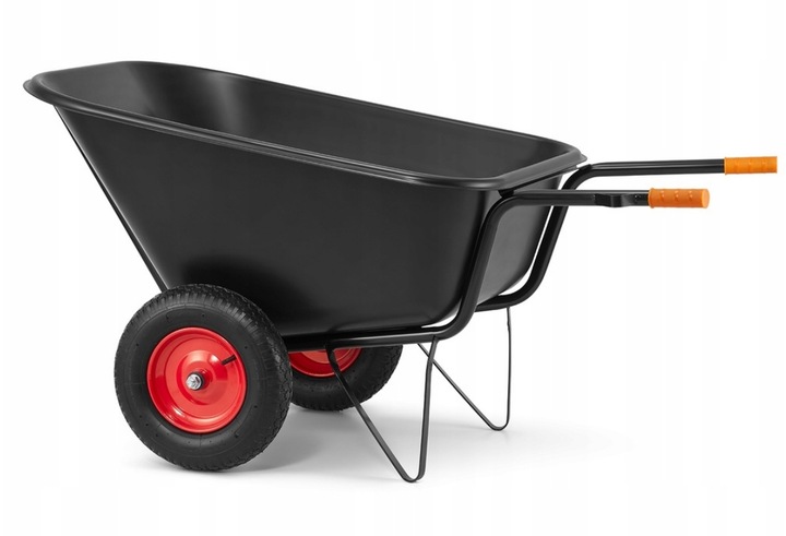 Taczka ogrodowa dwukołowa koleba wózek paszowy JAPONKA 350L PLASTIKOWY