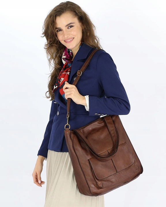 Torba SHOPPER SKÓRZANA torebka A4 MARCO MAZZINI