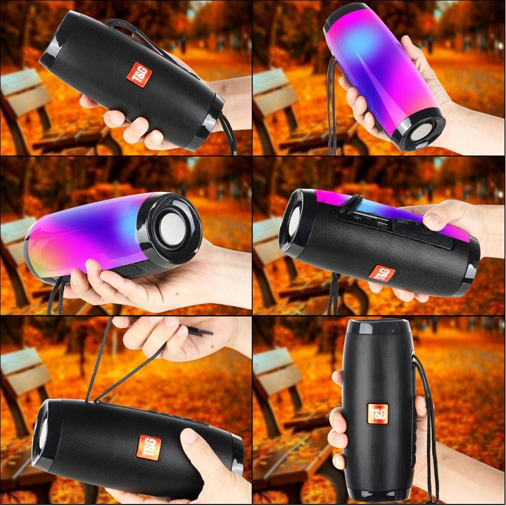 Głośnik Bluetooth BOOMBOX Mobilny USB RADIO LED MP3 Bezprzewodowy Przenośny