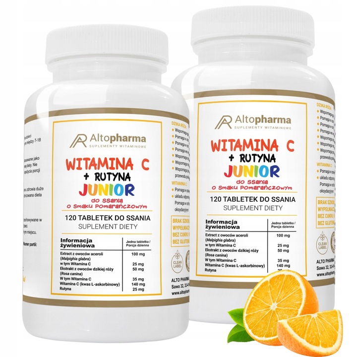 WITAMINA C + RUTYNA DLA DZIECI DO SSANIA 2x120tab