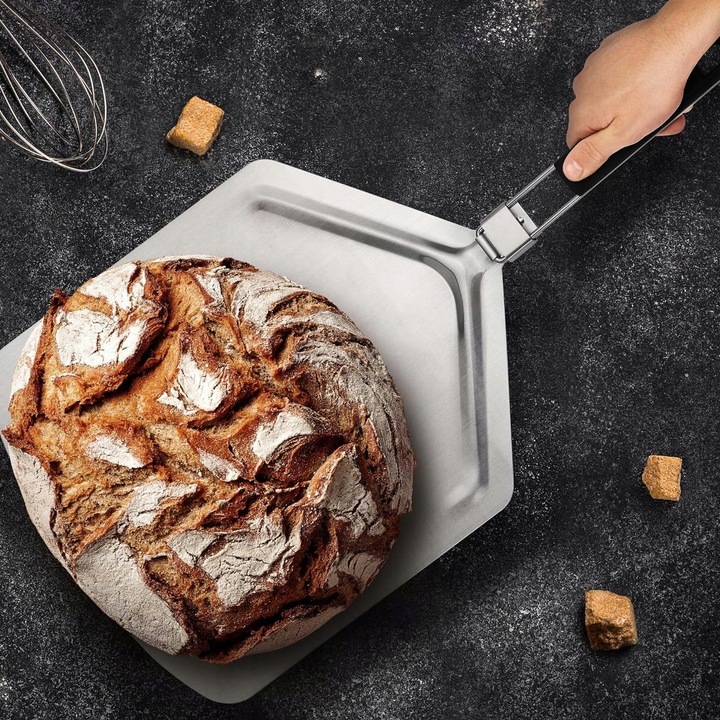 ŁOPATA DO PIZZY SKŁADANA SZUFLA TACA STAL NIERDZEWNA INOX PROFESJONALNA XXL