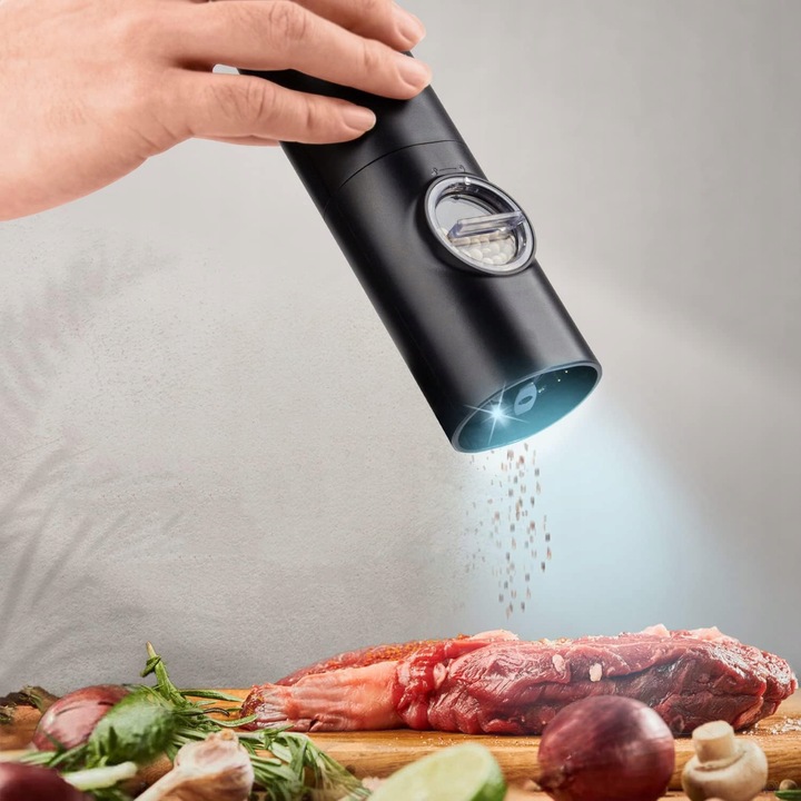 USB ŁADOWANIE ELEKTRYCZNY MŁYNKÓW DO SOLI I PIEPRZU, 2X MŁYNEK DO PRZYPRAW