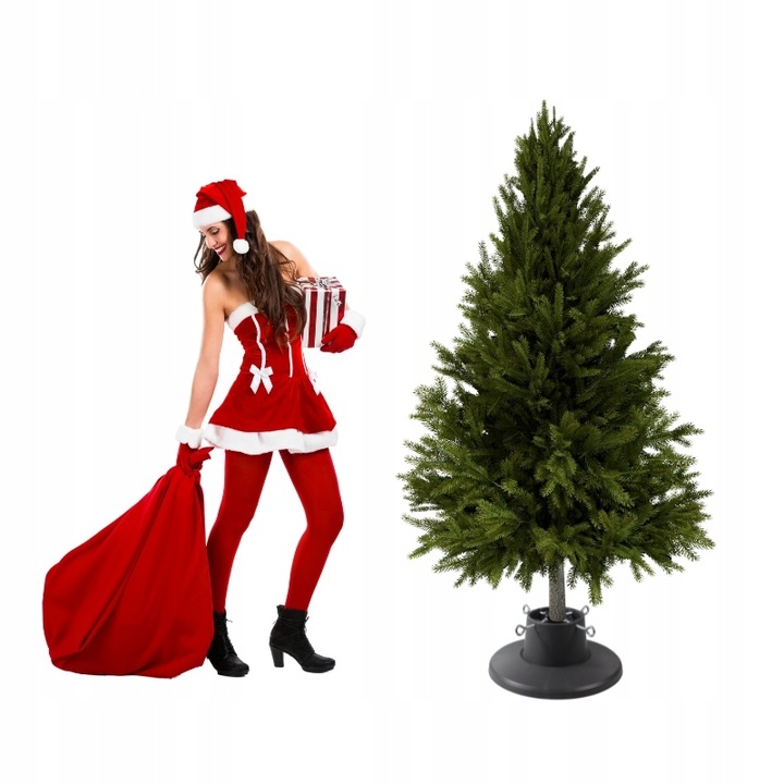 Stojak choinkowy SZARY na drzewko z pojemnikiem 2,1m STABILNY solidny loft