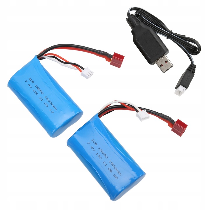 AKUMULATOR 7,4 V 1500 MAH 15C MOŻNA ŁADOWAĆ DO SAMOCHODU RC