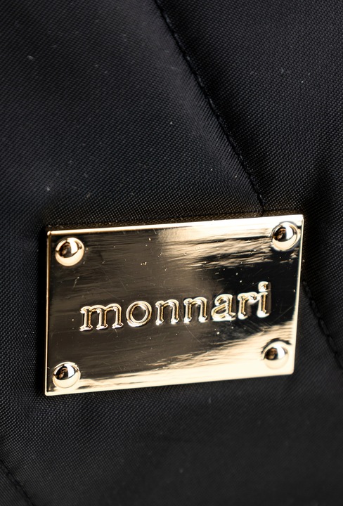 MONNARI Pojemna czarna torebka listonoszka Kieszonki Długi Pasek Kieszonki