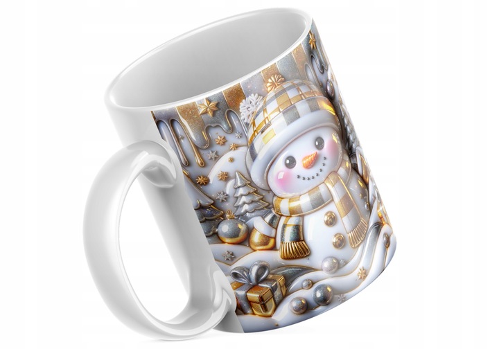 Świąteczny Kubek 3D Bałwanek - Idealny Na Prezent - NOWOŚĆ - HIT