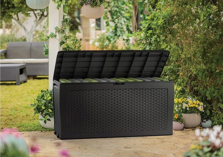 KETER | SAMOA Rattan Skrzynia ogrodowa / schowek 270 l / grafit