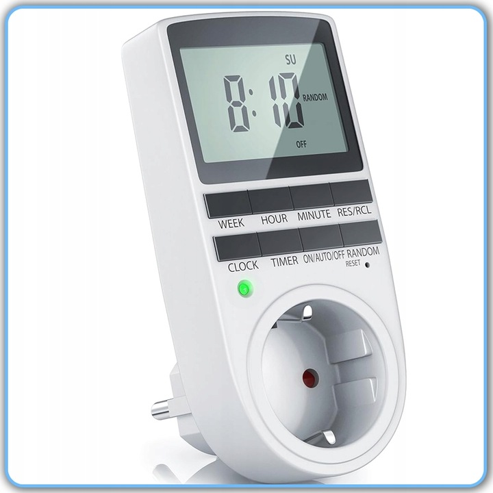 PROGRAMATOR CZASOWY TIMER WŁĄCZNIK WYŁĄCZNIK PRĄDU ENERGOOSZCZĘDNY CYFROWY