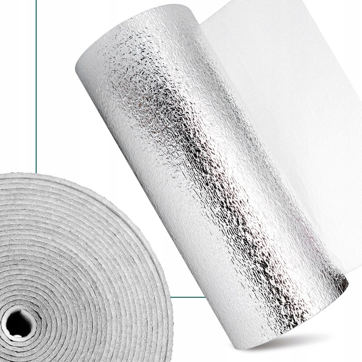 Ekran Zagrzejnikowy Mata Aluminiowa 15m Pianka Termoizolacyjna Izolacyjn GO