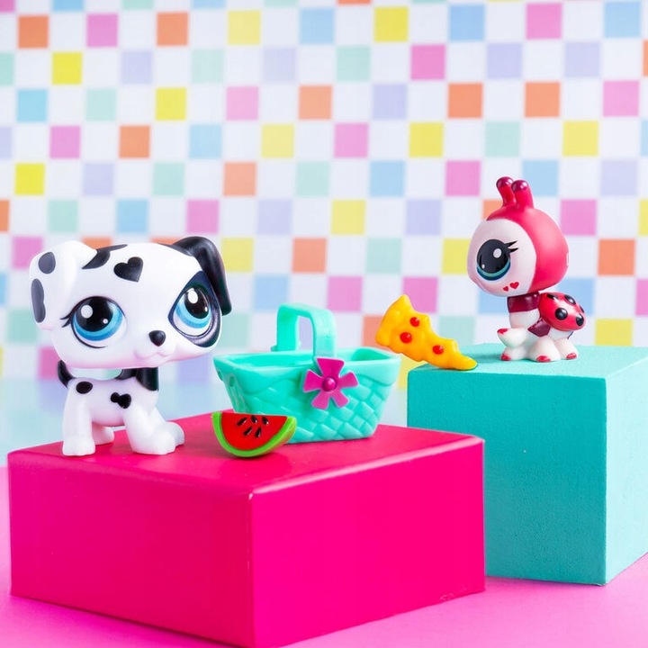 LITTLEST PET SHOP S.3 ZESTAW 2 figurki #149 Dalmatyńczyk #156 Biedronka