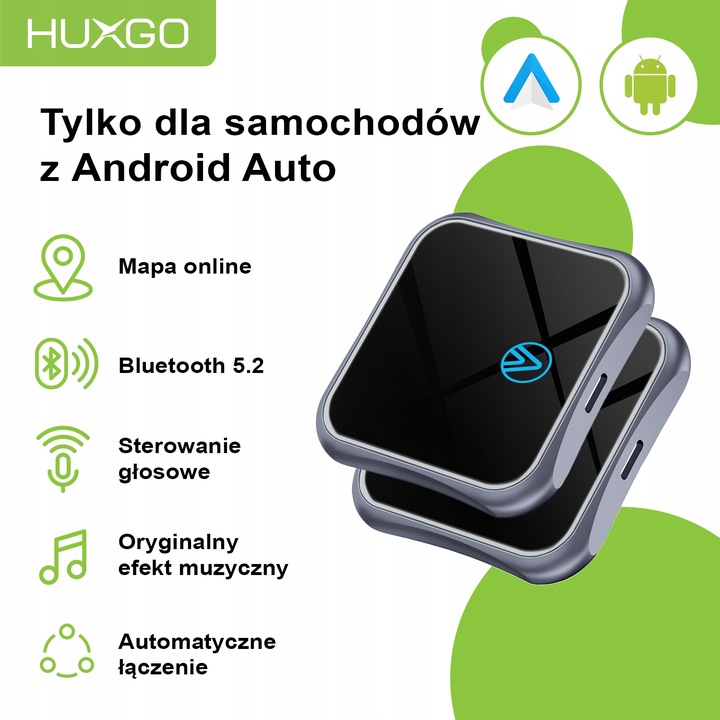 HUXGO bezprzewodowy adapter samochodowy do Android Auto