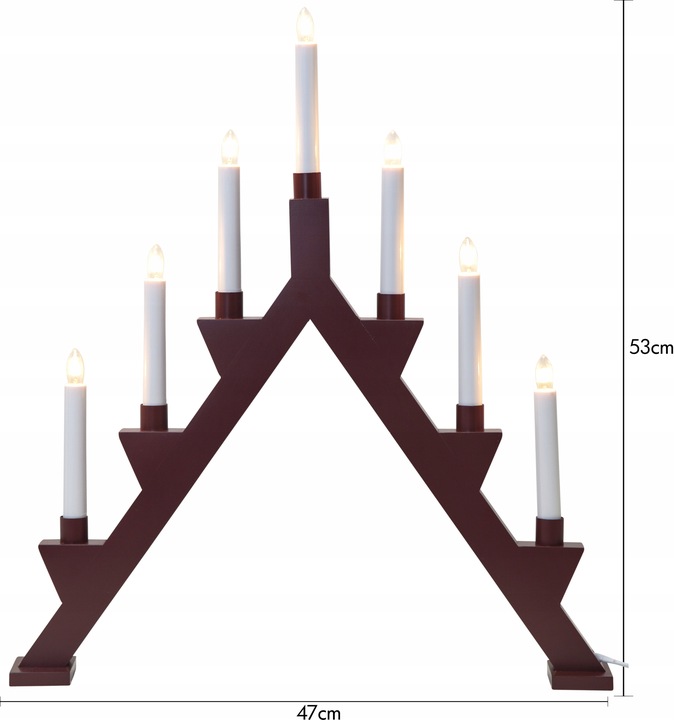 Świecznik adwentowy ZACK drewniany czerwony