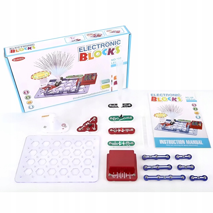 ZESTAW EDUKACYJNY MAŁY ELEKTRONIK EKSPERYMENTALNY ELEKTRYK NAUKA I ZABAWA