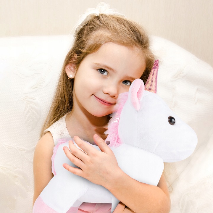 JEDNOROŻEC PLUSZOWY MIEKKI MIĘCIUTKI KONIK PRZYTULANKA PLUSZAK W TOREBCE